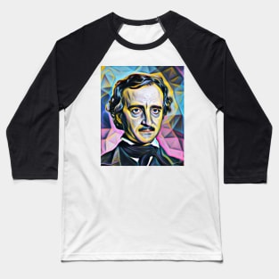 Edgar Allan Poe Portrait | Edgar Allan Poe Artwork 3 Baseball T-Shirt